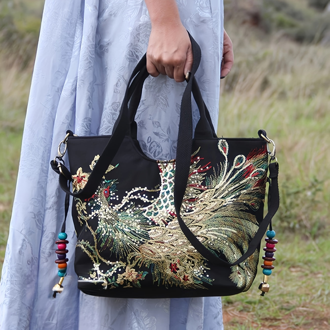 Vintage Vibe Embroidered Satchel – Bold Style, Everyday Comfort