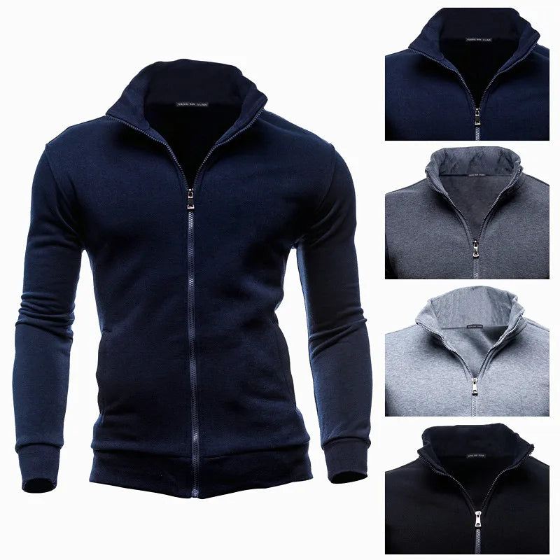 MRMT 2025 Brand New Men's No Hoodies Sweatshirts Zipper Stand Collar Men Sweatshirts For Male No Hooded Sweatshirt Man Pullover