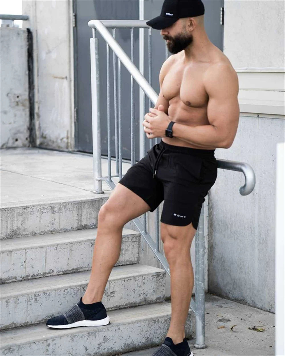 2023 New Men Gym Fitness Loose Shorts Bodybuilding Joggers Summer Quick-dry Cool Short Pants Male Casual Beach Brand Sweatpants