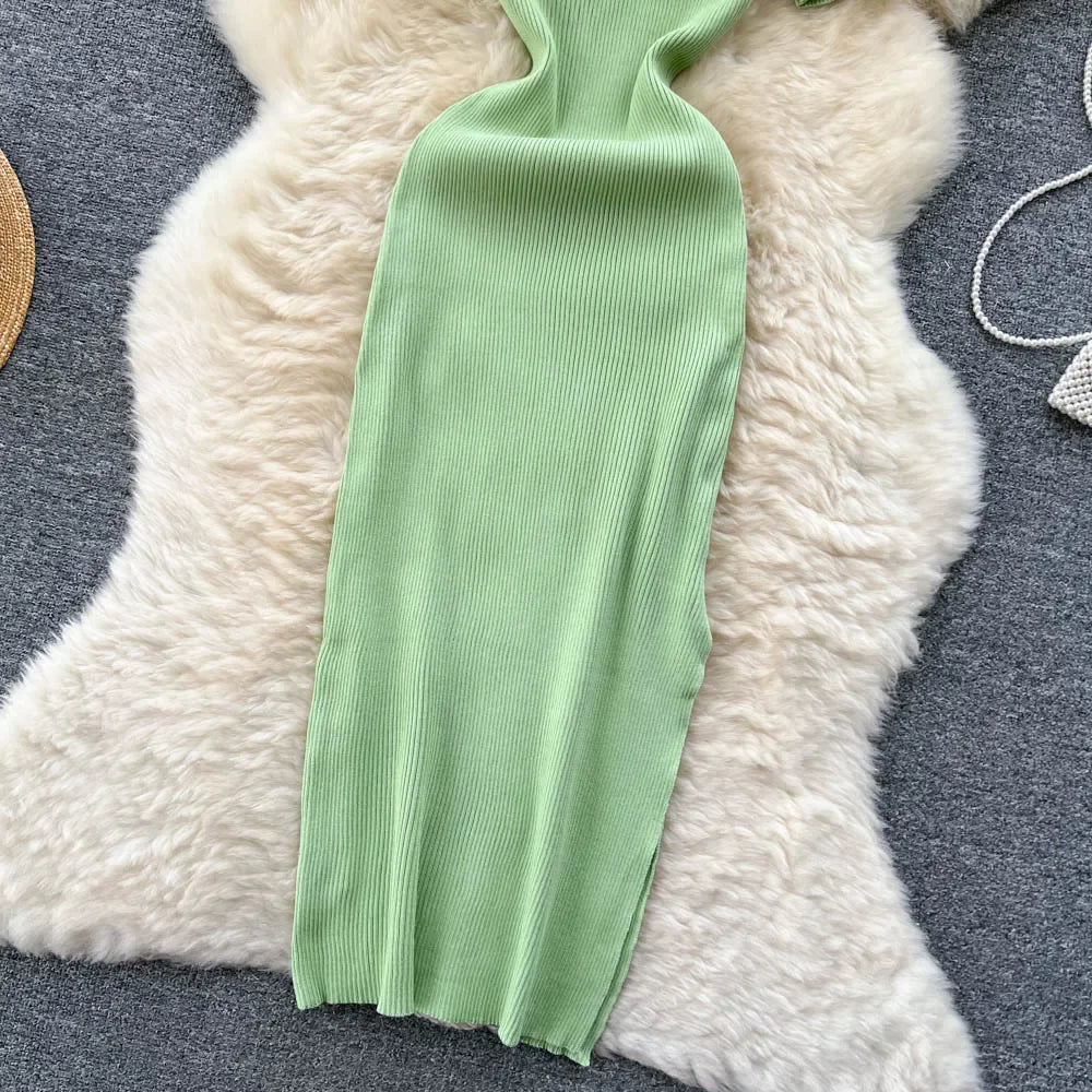 Summer Knit Short Sleeve Dress