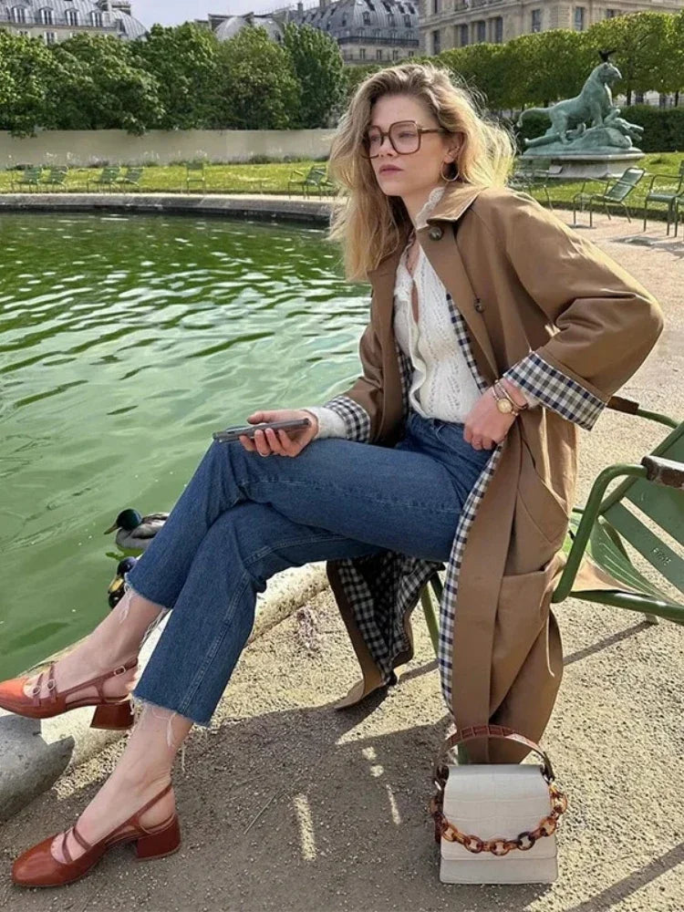 Women Casual High Street Overcoat