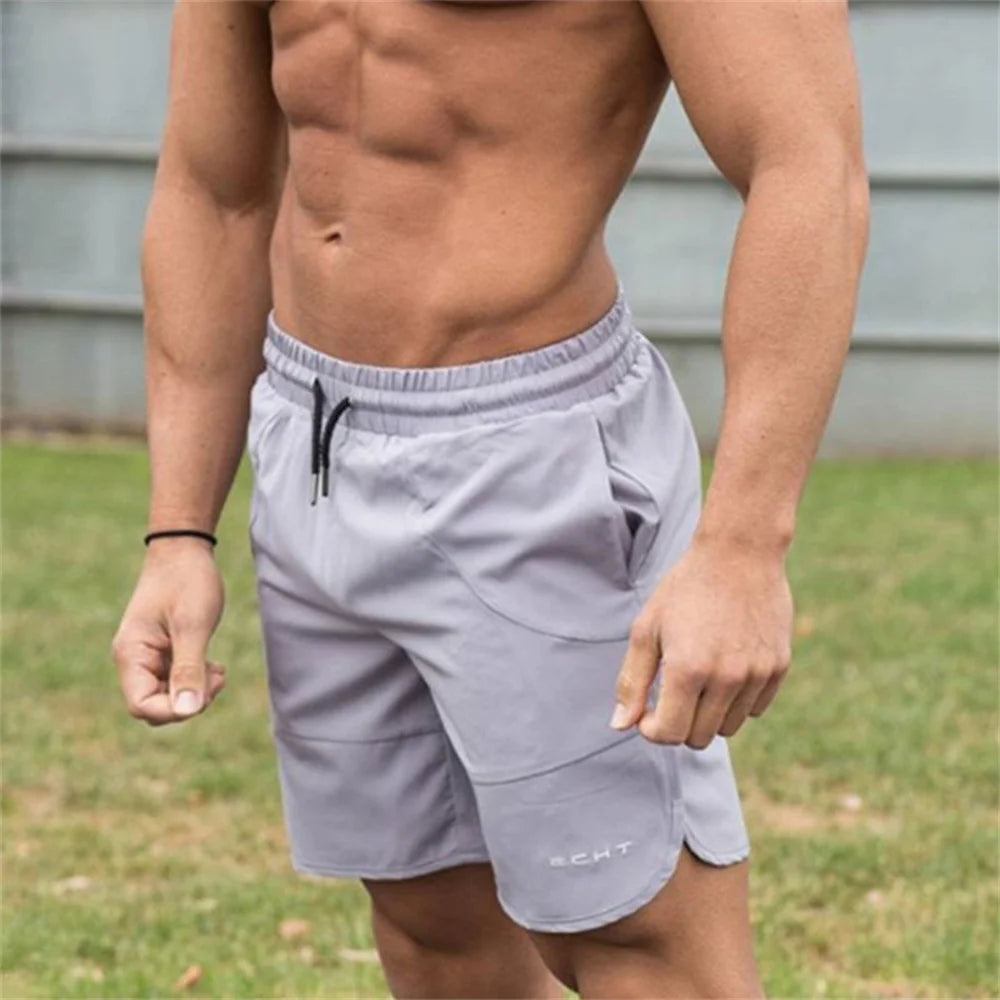 2023 New Men Gym Fitness Loose Shorts Bodybuilding Joggers Summer Quick-dry Cool Short Pants Male Casual Beach Brand Sweatpants