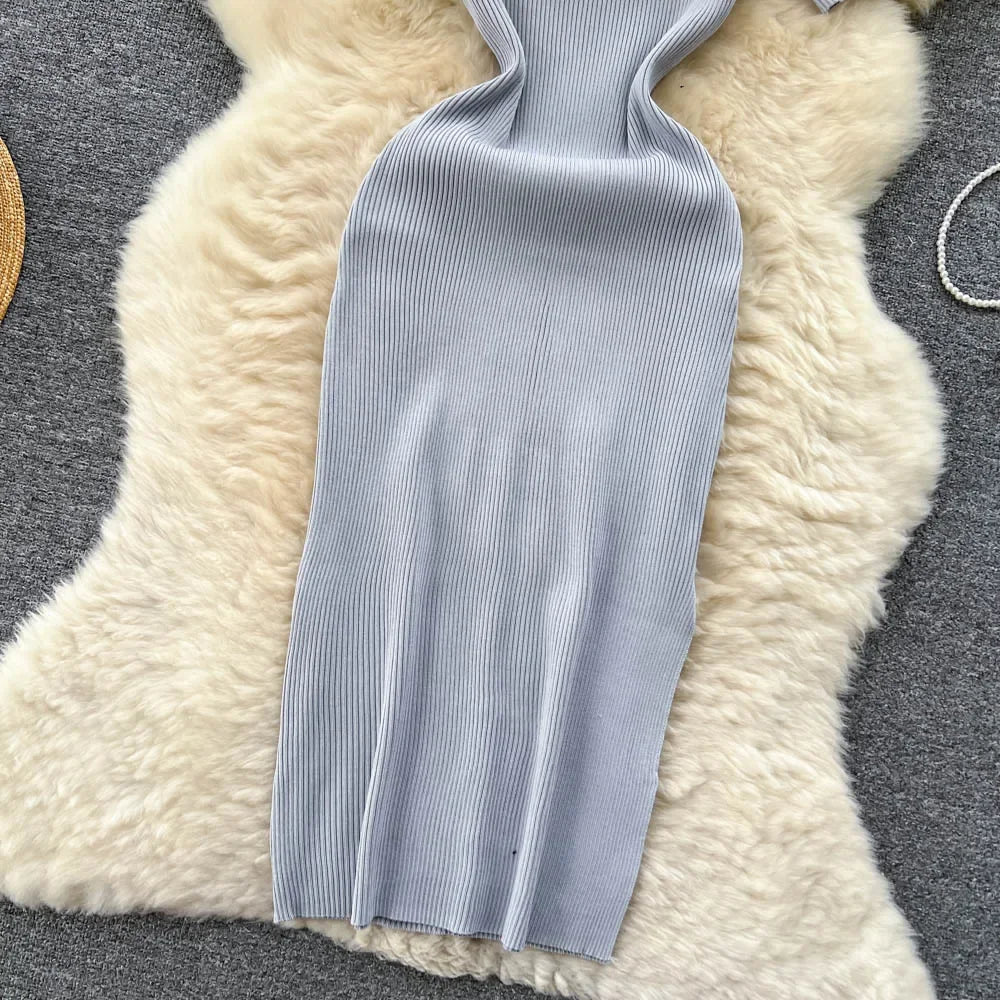 Summer Knit Short Sleeve Dress