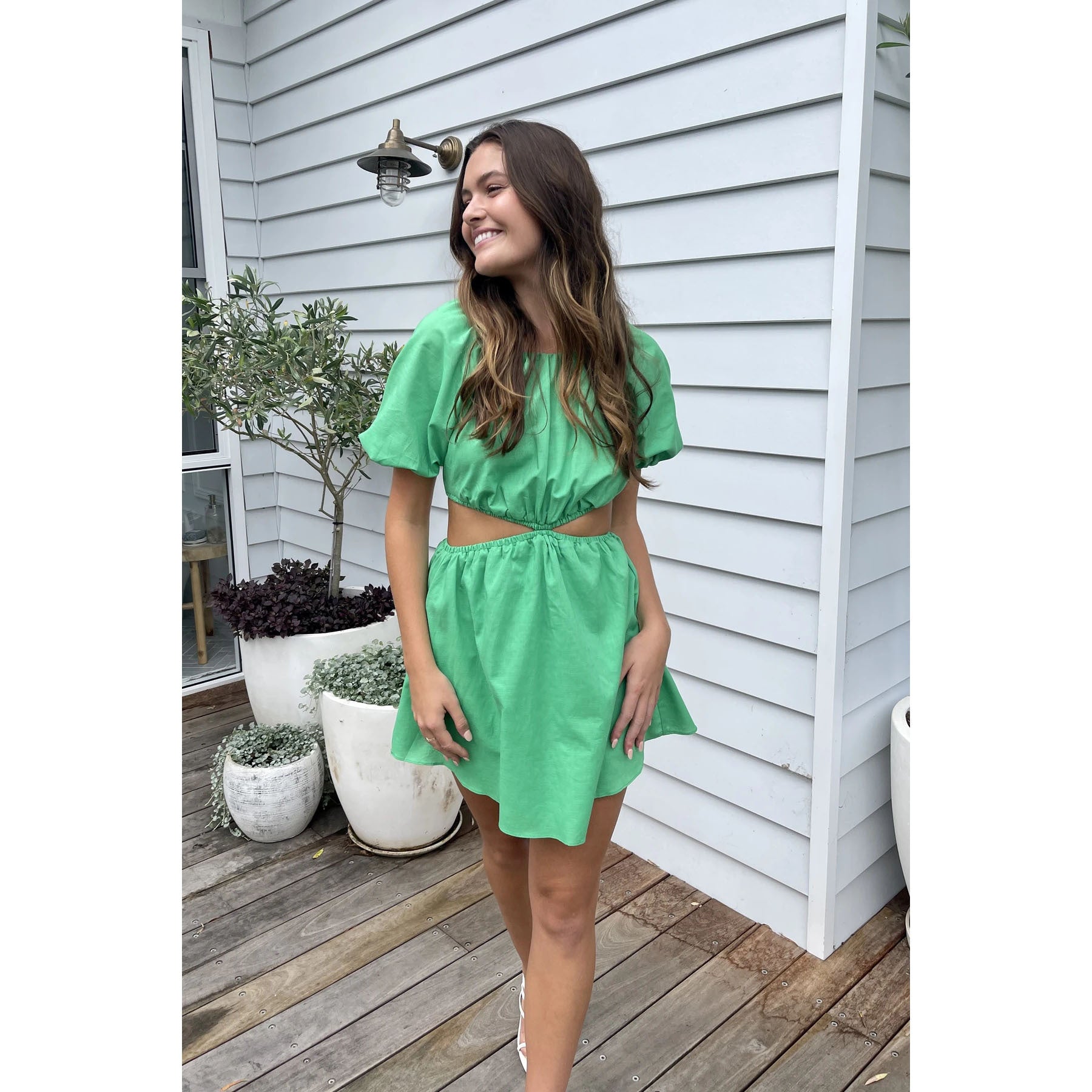 Fresh Women's Clothing Sweetheart Collar A- Line Skirt Dress