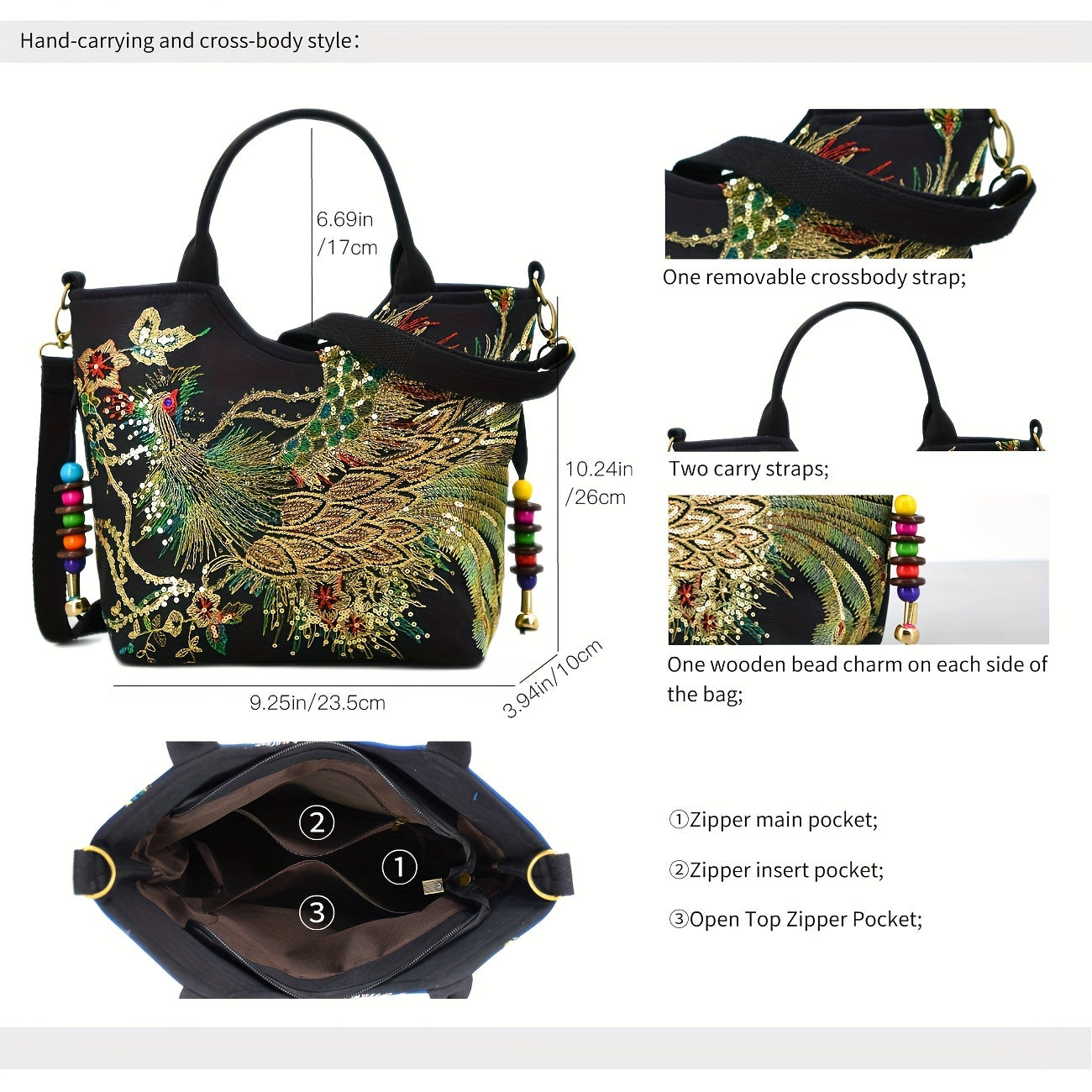 Vintage Vibe Embroidered Satchel – Bold Style, Everyday Comfort