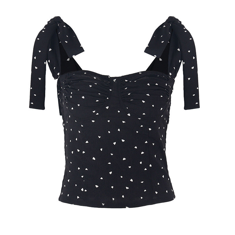 Women Dot Strap Top
